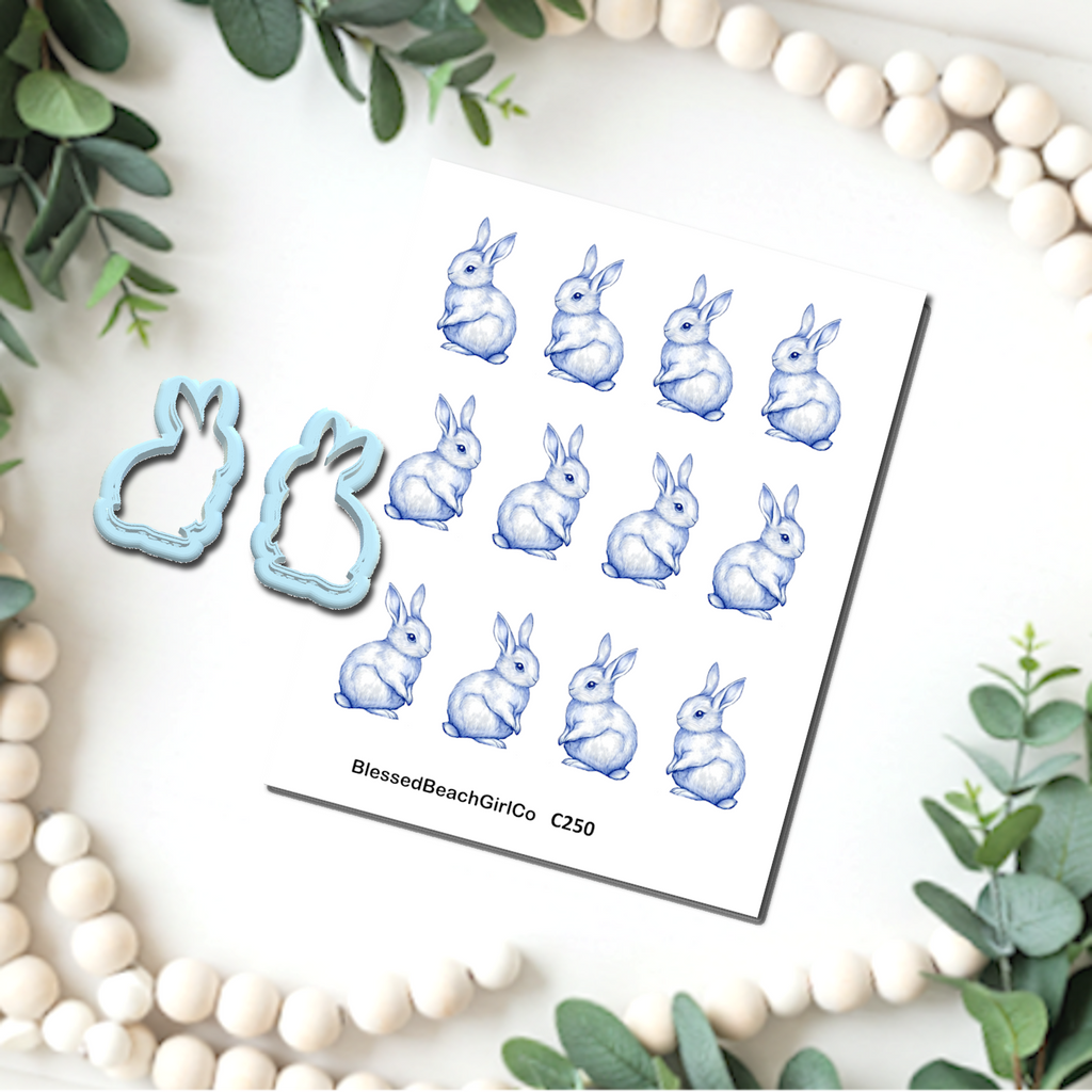 TOILE BUNNY cutters and transfer sheet C250