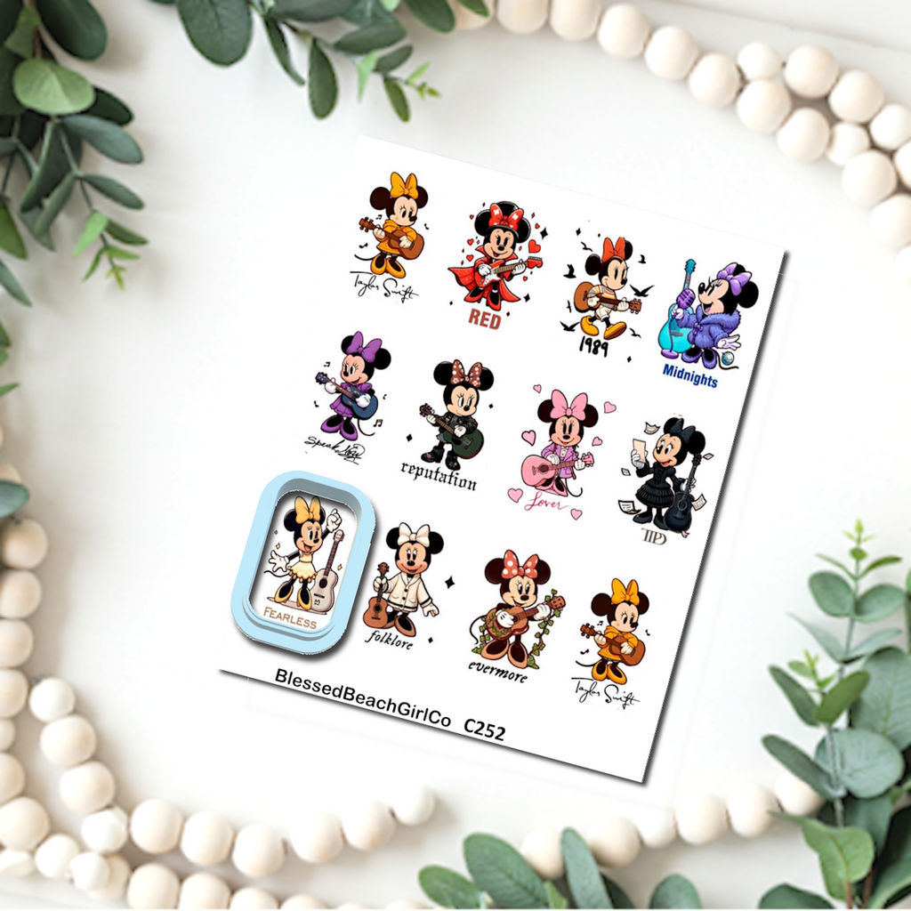 Mouse Ears Era cutter and transfer sheet C252 C253