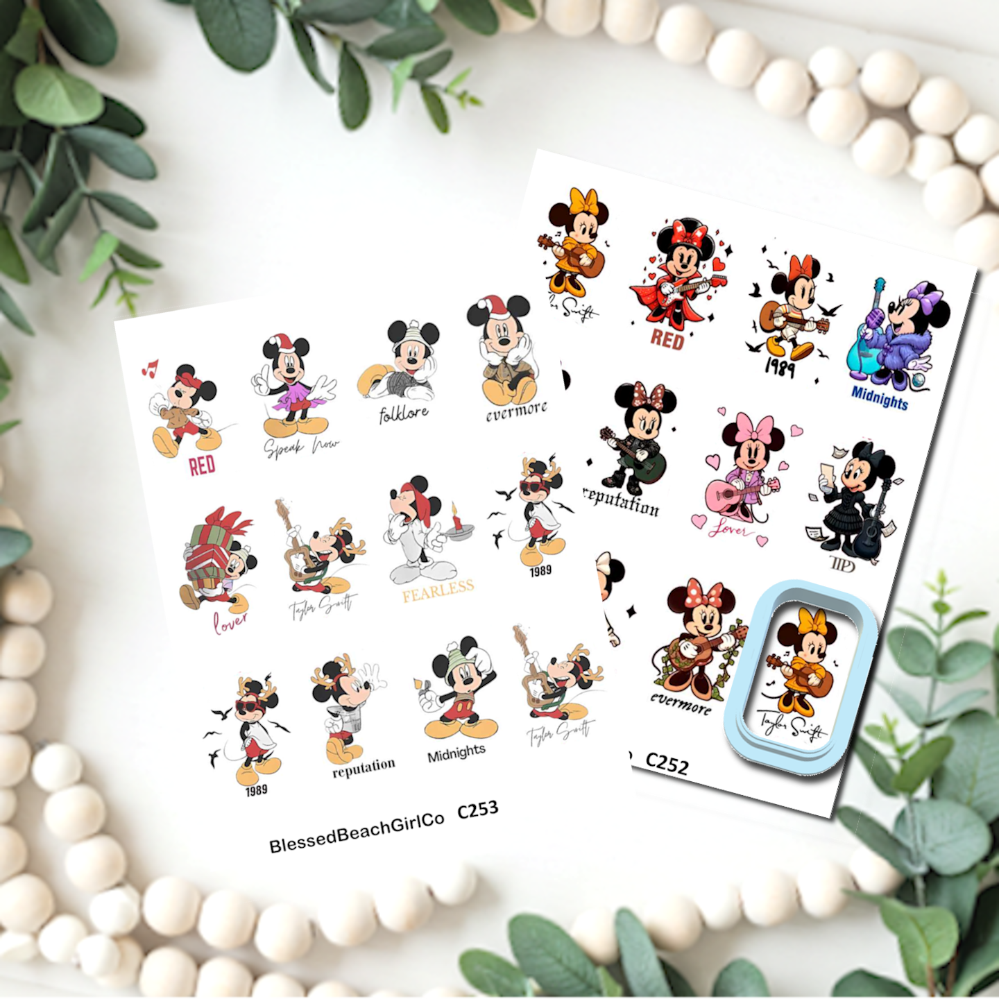 Mouse Ears Era cutter and transfer sheet C252 C253
