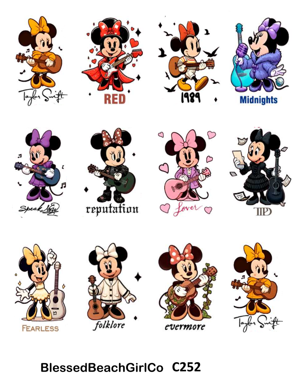 Mouse Ears Era cutter and transfer sheet C252 C253