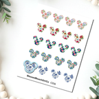 Floral Mouse Ears Clay Transfer Sheet & Cutter Set | C256
