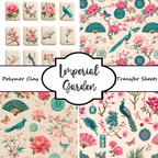 Imperial Garden Mahjong Tile Transfer Sheet & Cutter Set C258