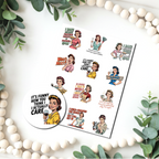 Mom's Vintage Snapbacks Transfer Sheet & Cutter Set C259