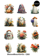 Floral Ghosts Polymer Clay Transfer Sheets | C265 C266 C266A