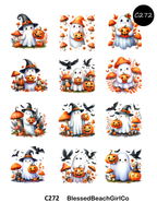 Mushroom Ghosts Polymer Clay Transfer Sheets
