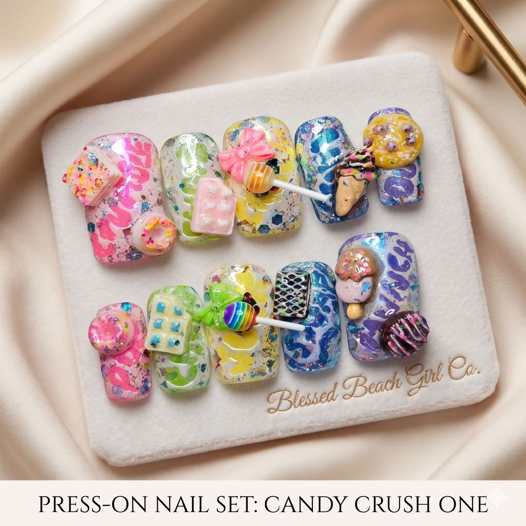 CANDY CRUSH ONE Press On Nails