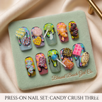 CANDY CRUSH THREE Press On Nails