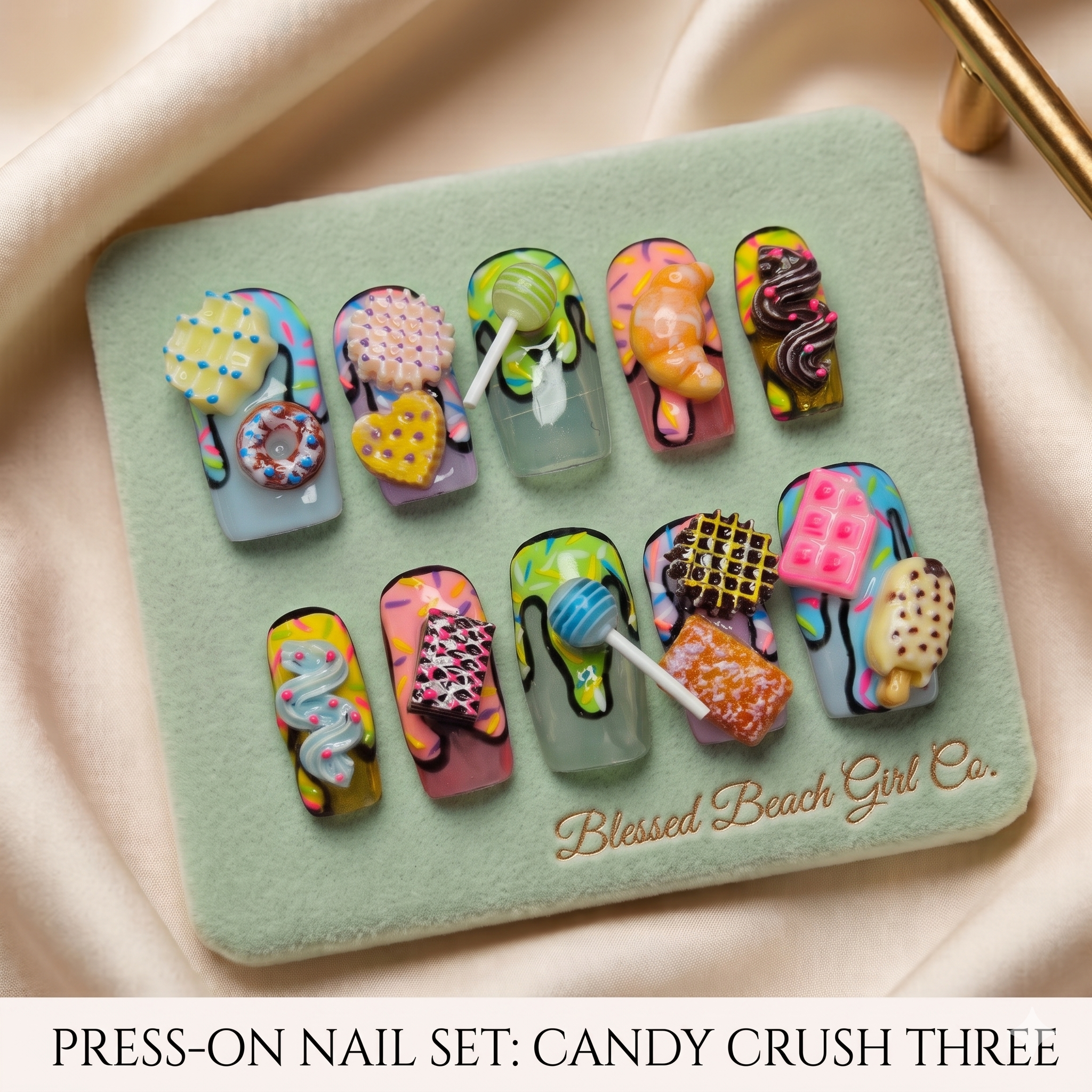 CANDY CRUSH THREE Press On Nails