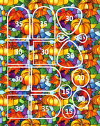 STAINED GLASS PUMPKINS Polymer Clay Transfer Sheets
