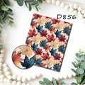 Fall Leaves water transfer sheet for Polymer clay D856