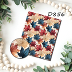 Fall Leaves water transfer sheet for Polymer clay D856