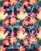 Fall Leaves water transfer sheet for Polymer clay D858