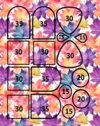 Fall Leaves water transfer sheet for Polymer clay D860