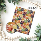 Fall Leaves water transfer sheet for Polymer clay D856