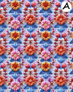 Tapestry Blooms Polymer Clay Transfer Sheets | D874