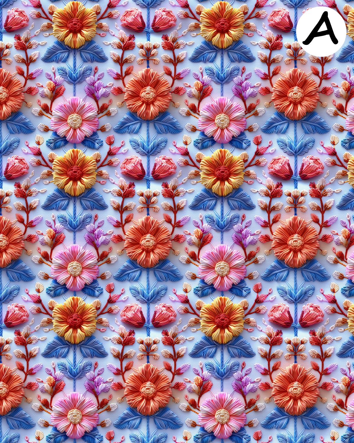 Tapestry Blooms Polymer Clay Transfer Sheets | D874