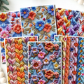Tapestry Blooms Polymer Clay Transfer Sheets | D874