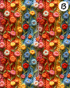 Homespun Blooms Polymer Clay Transfer Sheets | D875