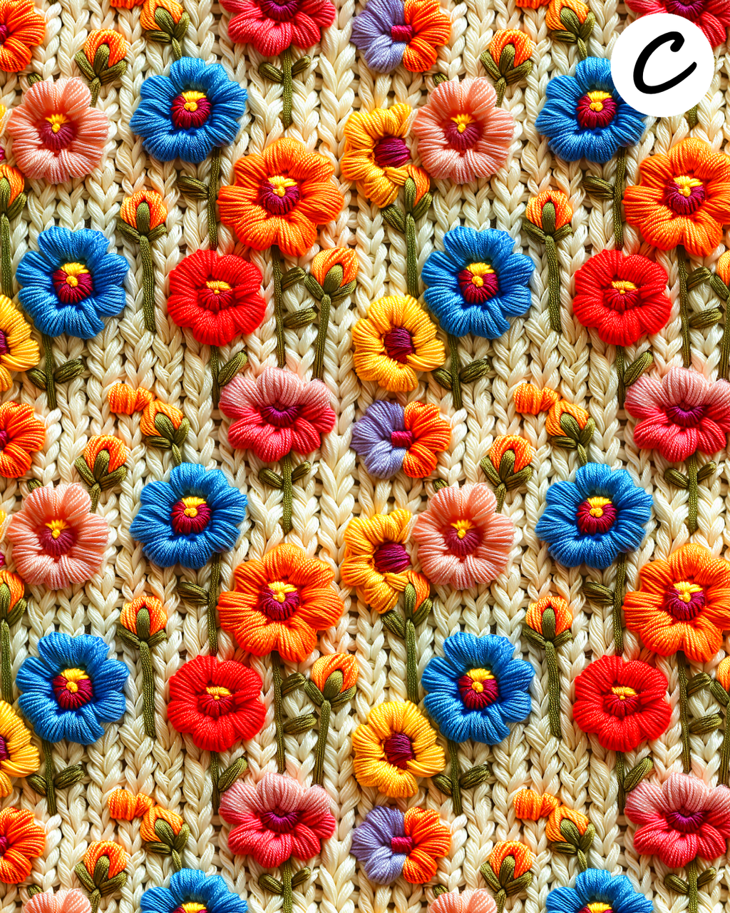 Homespun Blooms Polymer Clay Transfer Sheets | D875