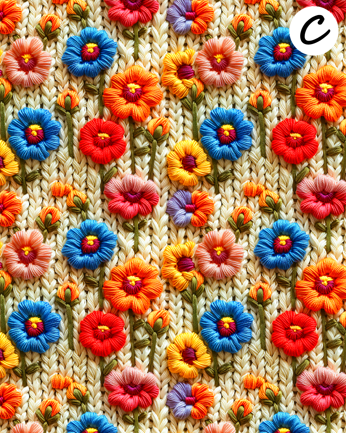 Homespun Blooms Polymer Clay Transfer Sheets | D875