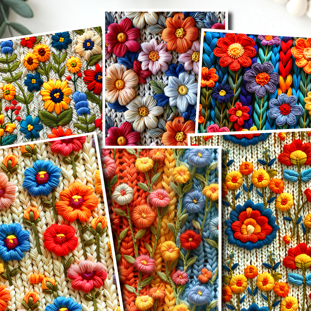 Homespun Blooms Polymer Clay Transfer Sheets | D875