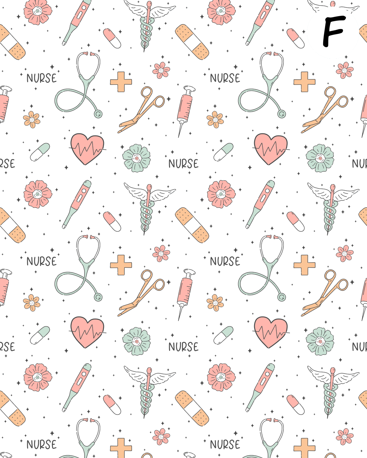 Medical Profession clay transfer sheet D877