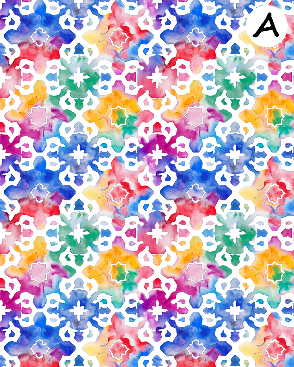 Kaleidoscope Lattice clay transfer sheet D878