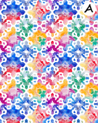 Kaleidoscope Lattice clay transfer sheet D878