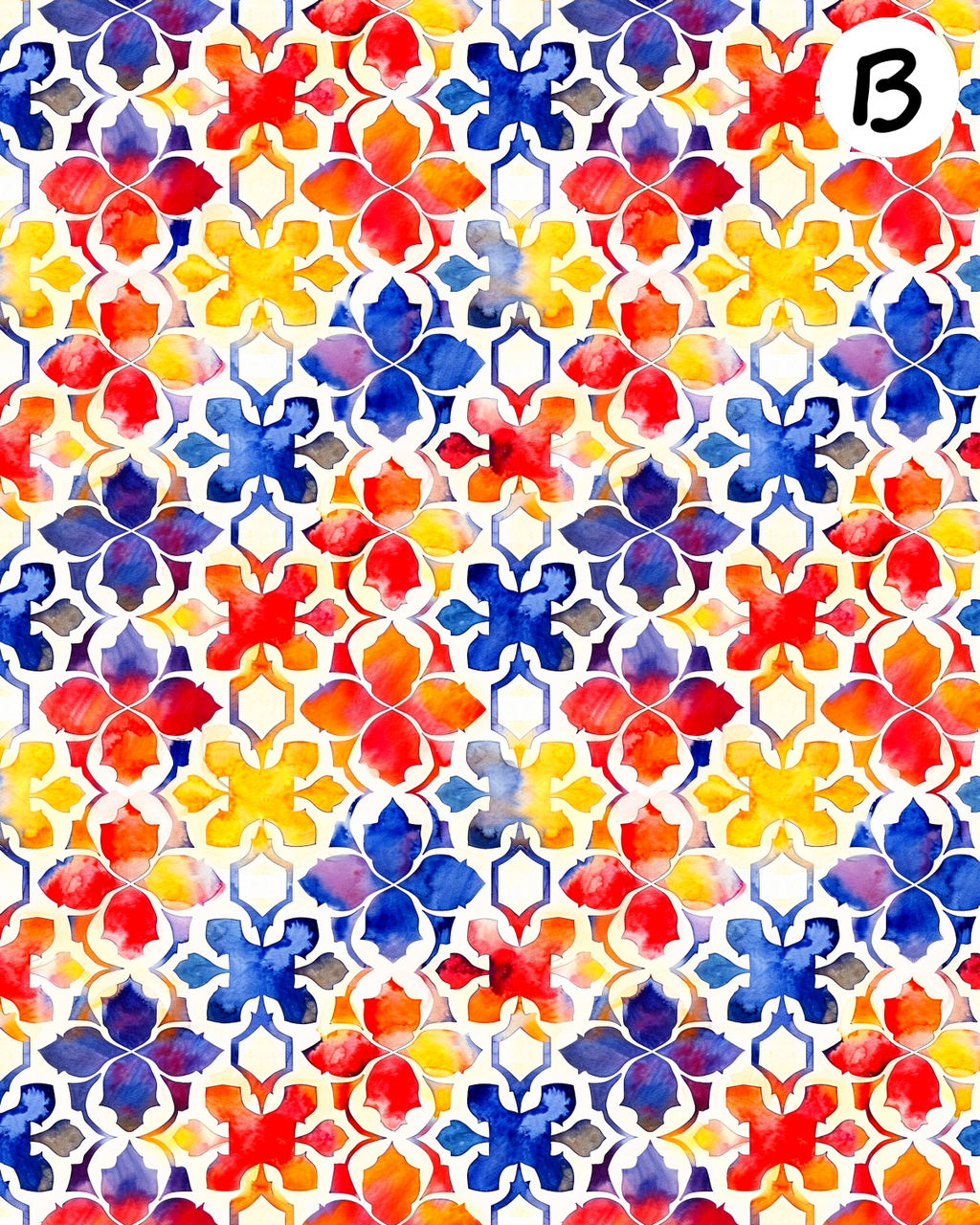 Kaleidoscope Lattice clay transfer sheet D878
