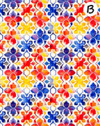 Kaleidoscope Lattice clay transfer sheet D878