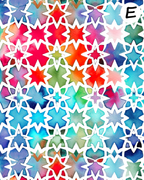 Kaleidoscope Lattice clay transfer sheet D878