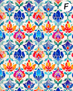 Kaleidoscope Lattice clay transfer sheet D878