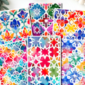 Kaleidoscope Lattice clay transfer sheet D878