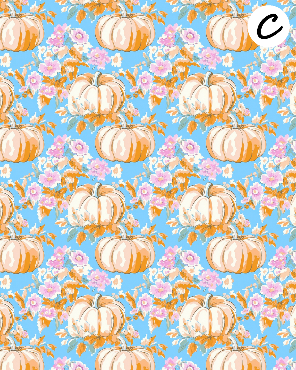 PREPPY PUMPKINS Polymer Clay Transfer Sheets | D882