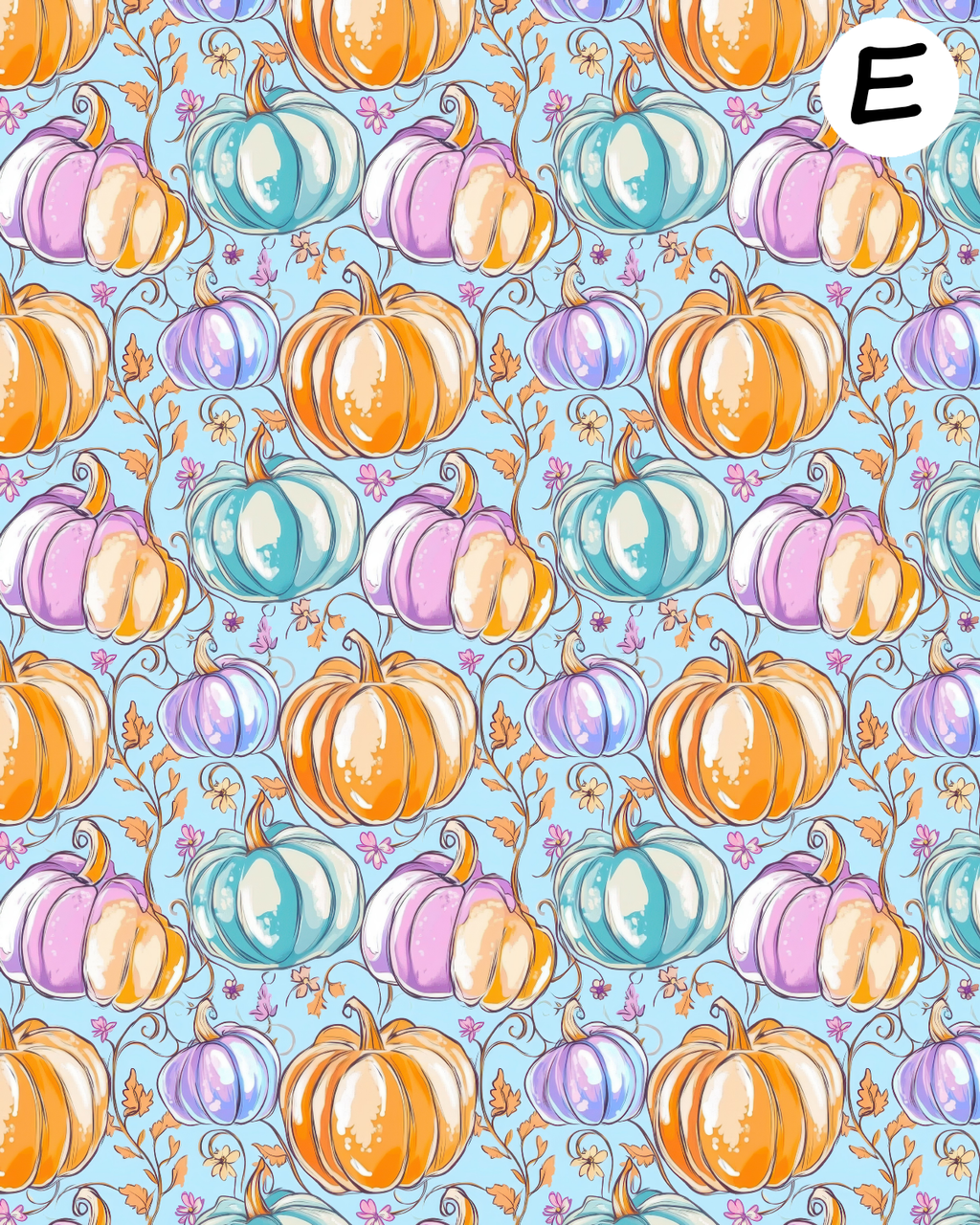 PREPPY PUMPKINS Polymer Clay Transfer Sheets | D882