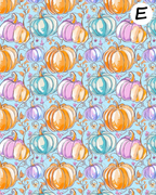 PREPPY PUMPKINS Polymer Clay Transfer Sheets | D882