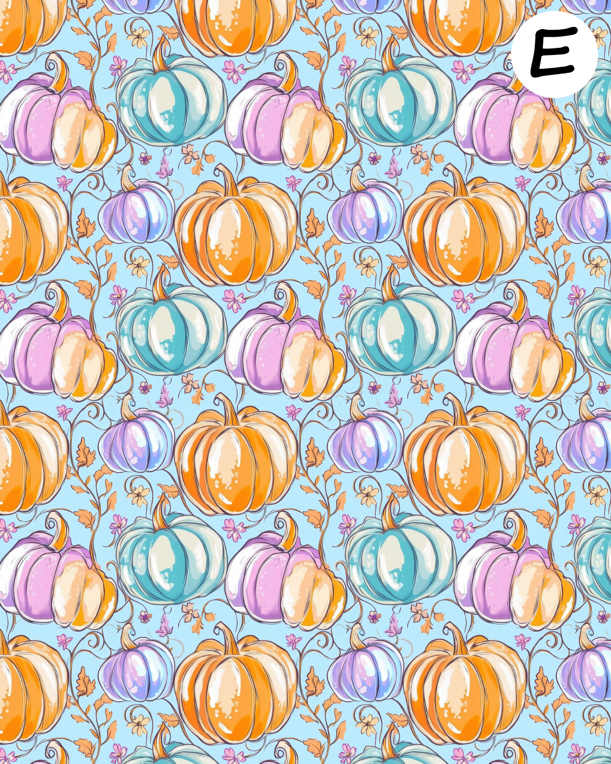 PREPPY PUMPKINS Polymer Clay Transfer Sheets | D882