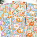 PREPPY PUMPKINS Polymer Clay Transfer Sheets | D882