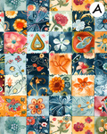 PATCHWORK clay transfer sheet D887