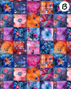 Floral Patchwork Polymer Clay Transfer Sheets | D887