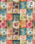 Floral Patchwork Polymer Clay Transfer Sheets | D887