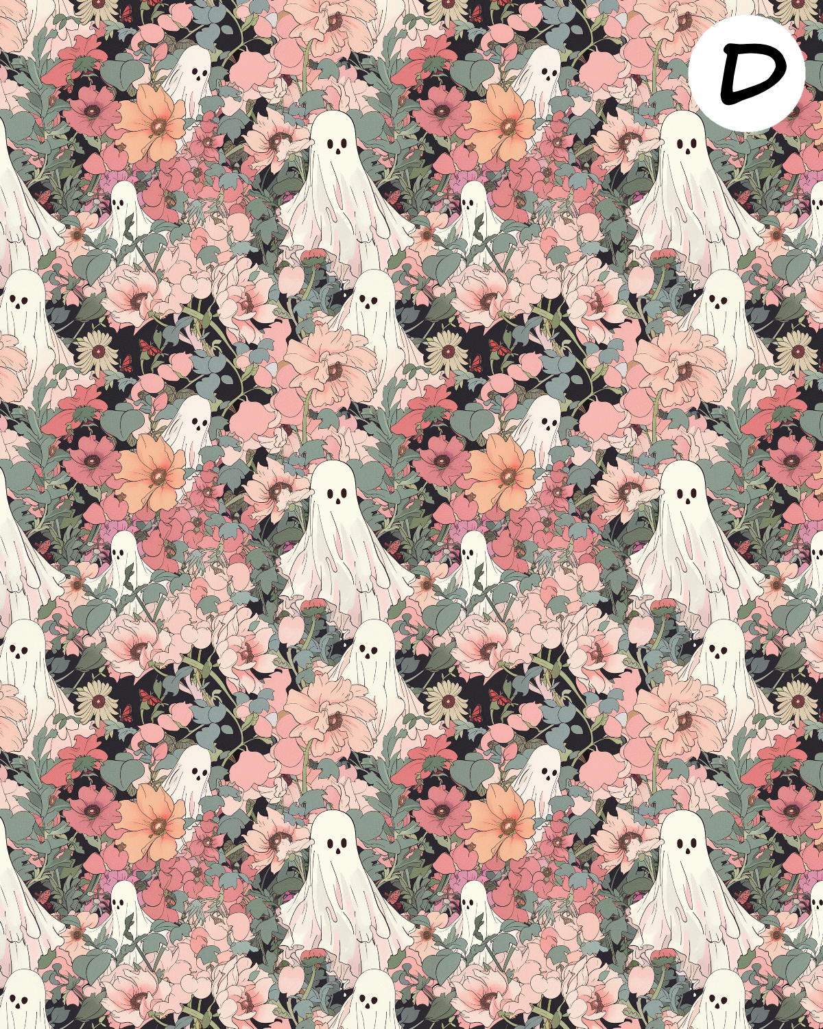 Haunted Meadow Polymer Clay Transfer Sheets | D893
