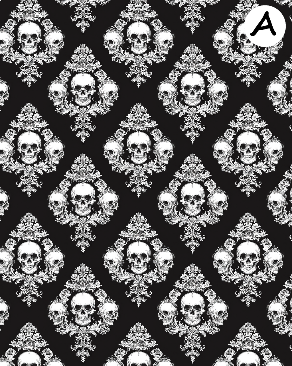 Gothic Skulls Polymer Clay Transfer Sheets | D894