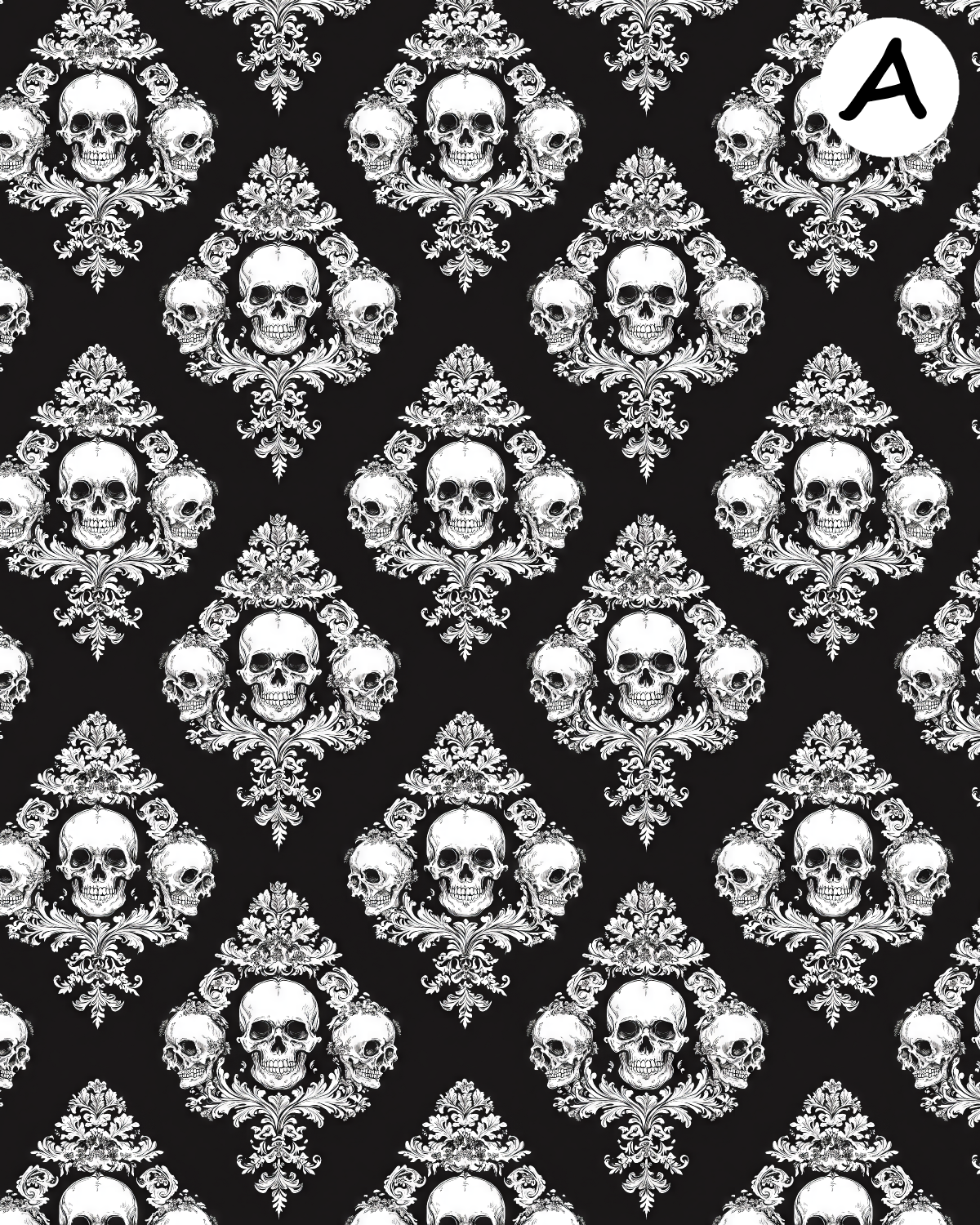 Gothic Skulls Polymer Clay Transfer Sheets | D894