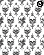 Gothic Skulls Polymer Clay Transfer Sheets | D894