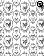Gothic Skulls Polymer Clay Transfer Sheets | D894