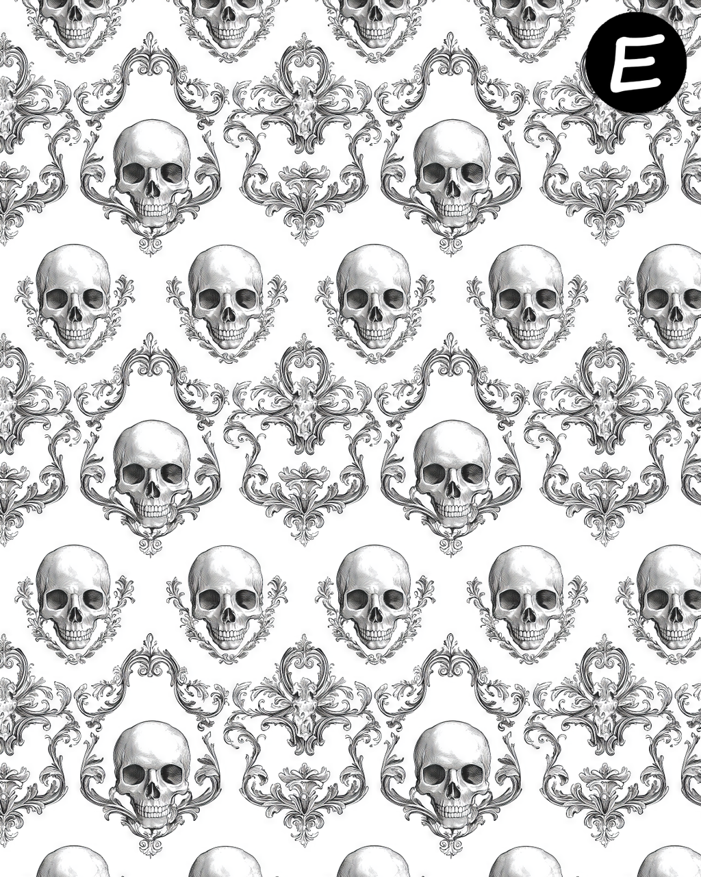 Gothic Skulls Polymer Clay Transfer Sheets | D894