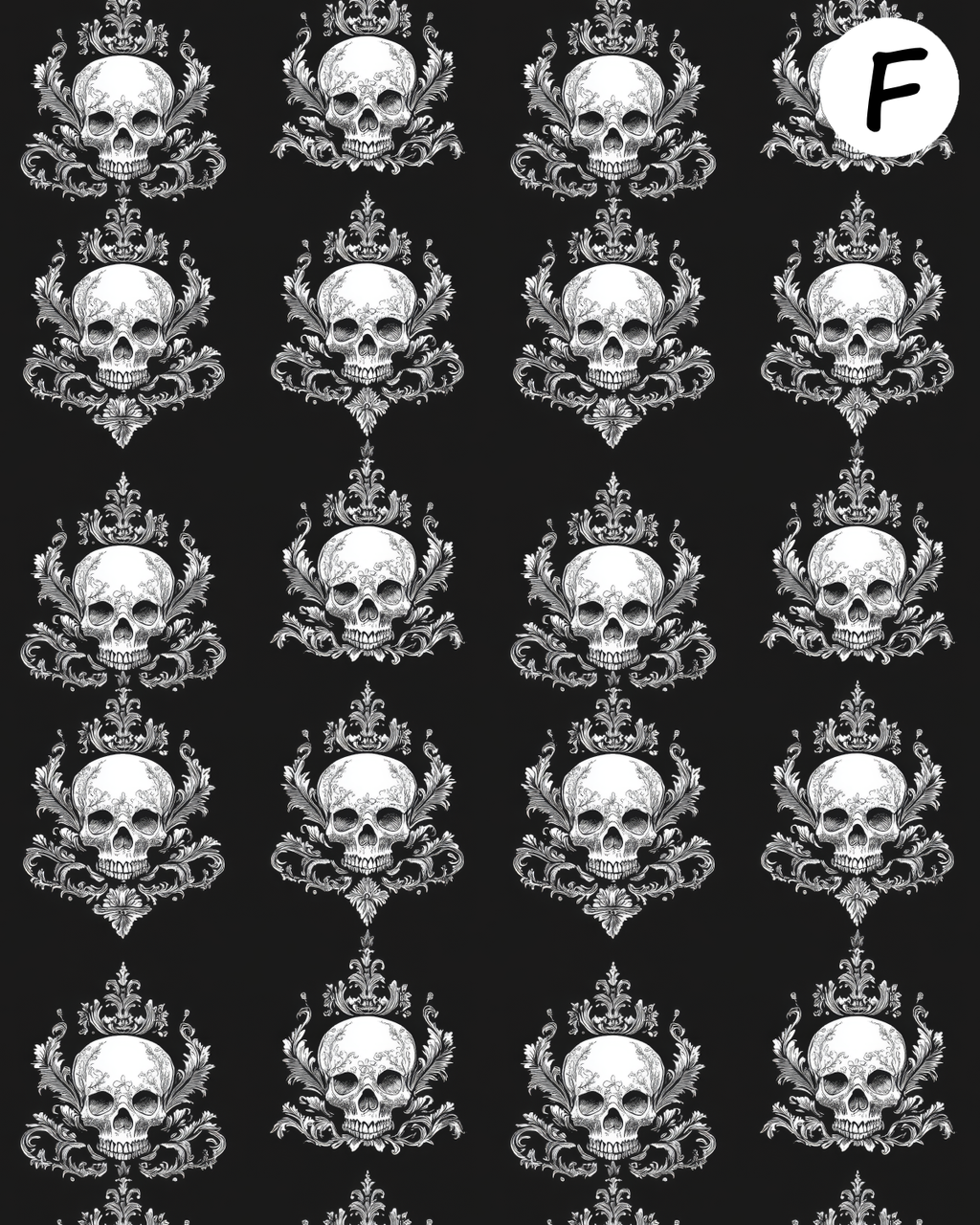 Gothic Skulls Polymer Clay Transfer Sheets | D894
