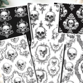 Gothic Skulls Polymer Clay Transfer Sheets | D894