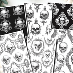 Gothic Skulls Polymer Clay Transfer Sheets | D894